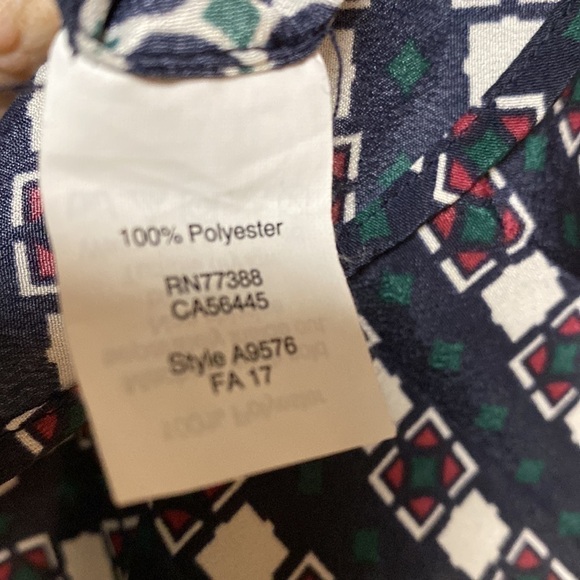 Jcrew factory geometric print short sleeve shirt dress EUC size 4 - Picture 4 of 4